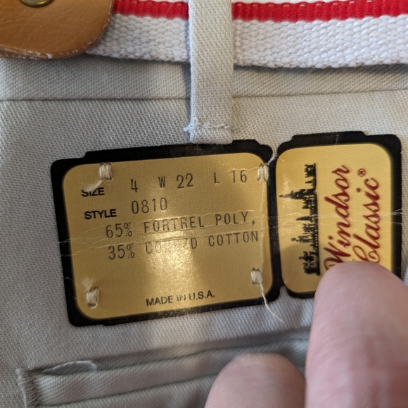 Deadstock Vintage Slacks with Belt sz 4 - Picture 4 of 7